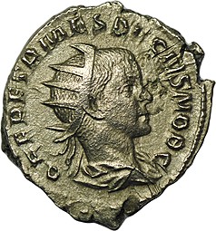 Монета Антониниан 249-251 Эренний Этруск Римская Империя