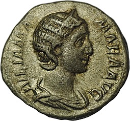 Монета Денарий 222-235 Юлия Мамея, мать Александра Севера Римская Империя