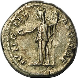 Монета Денарий 128-136 Сабина Римская Империя