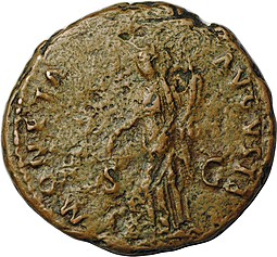 Монета Ассарий 85 Домициан Римская Империя