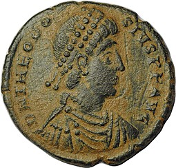Монета Майорина 392-395 Феодосий I Римская Империя