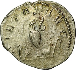 Монета Антониниан 258-260 Салонин Римская Империя