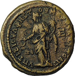 Монета 5 ассариев 222-235 Александр Север и Юлия Мамея Римская Империя, провинция Мезия