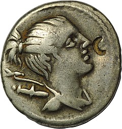 Монета Денарий 74 до н.э. Г. Постумий Римская Республика