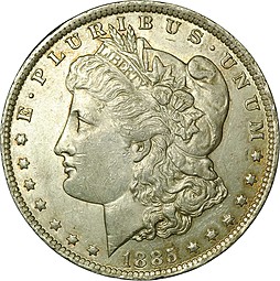Монета 1 доллар 1885 О Моргана США