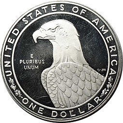 Монета 1 доллар 1983 S Олимпиада Лос-Анджелес Дискобол США