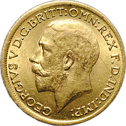 Монета 1 соверен (фунт) 1911 Великобритания
