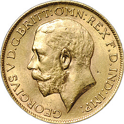 Монета 1 соверен (фунт) 1927 Великобритания
