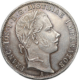 Монета 1 флорин 1861 A Австрия