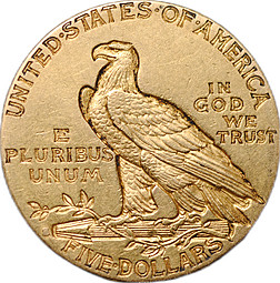 Монета 5 долларов 1911 Голова индейца США