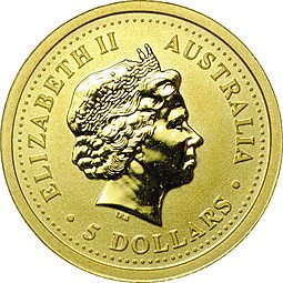 Монета 5 долларов 2003 Лунный календарь - Год Козы Австралия