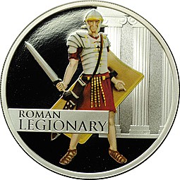 Монета 1 доллар 2010 Великие воины - Римский Легионер Тувалу