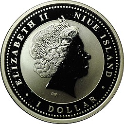 Монета 1 доллар 2008 Год Крысы - Богатство Ниуэ