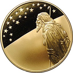 Монета 10 новых шекелей 1999 Библейское искусство - Авраам Израиль