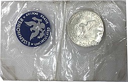 Набор 1 доллар 1971 S Эйзенхауэра серебро + жетон США