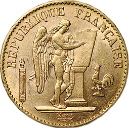 Монета 20 франков 1895 A Франция