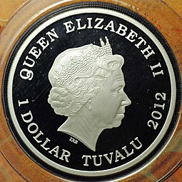 Монета 1 доллар 2012 Храм Христа Спасителя Тувалу