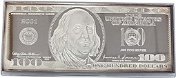 Серебряная бона 100 долларов 2001 серебро США