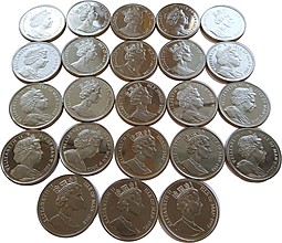 Набор 23 монеты 1 крона 1988-2010 Кошки Остров Мэн