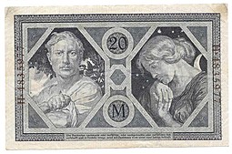 Банкнота 20 марок 1915 Германия Империя