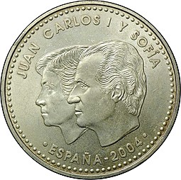 Монета 12 евро 2004 Свадьба принца Фелипе и Летиции Испания