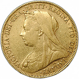 Монета 1 соверен (фунт) 1899 Великобритания