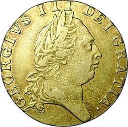 Монета 1 гинея 1790 Великобритания
