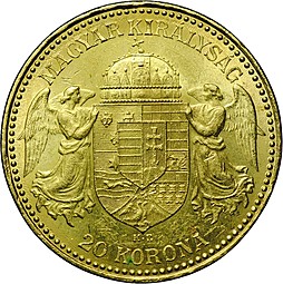 Монета 20 крон 1892 Венгрия