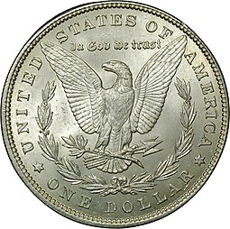 Монета 1 доллар 1896 Доллар Моргана США