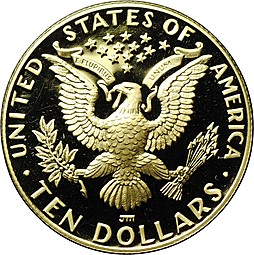 Монета 10 долларов 1984 W Олимпиада Лос-Анджелес США