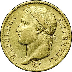 Монета 20 франков 1812 А Франция