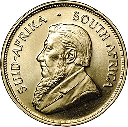 Монета 1 крюгерранд 1975 ЮАР