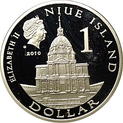 Набор 1 доллар 2010 Михаил Кутузов и Наполеон Бонапарт Великие полководцы Ниуэ 2 монеты