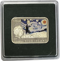 Монета 1 доллар 2007 Винсент Ван Гог Художники Ниуэ