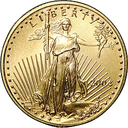 Монета 5 долларов 2004 Либерти Золотой орел США