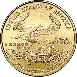 Монета 5 долларов 2004 Либерти Золотой орел США