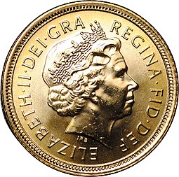 Монета 1/2 соверена (фунта) 2003 Великобритания