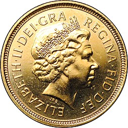 Монета 1/2 соверена (фунта) 2005 Великобритания