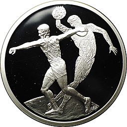 Монета 10 евро 2004 Дискобол Олимпиада Афина Греция