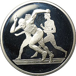 Монета 10 евро 2004 Бег Олимпиада Афина Греция