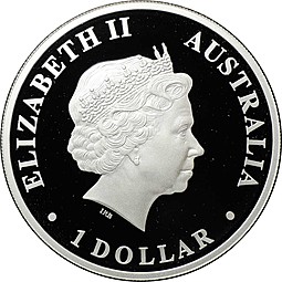 Монета 1 доллар 2012 Китовая акула Откройте Австралию Австралия