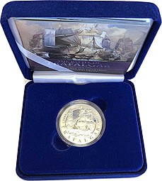 Монета 5 фунтов 2005 Трафальгарская Битва 200 лет (Трафальгар) Великобритания