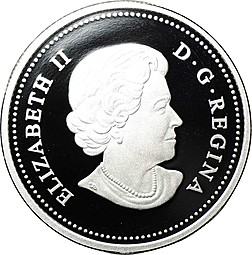 Монета 15 долларов 2011 Клен Птица удачи Канада
