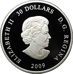 Монета 30 долларов 2009 Год Астрономии Космос Канада
