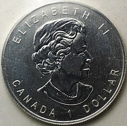 Монета 1 доллар 2006 Волк Канада