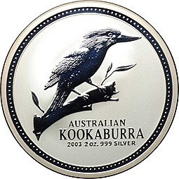 Монета 2 доллара 2003 Австралийская кукабарра Австралия