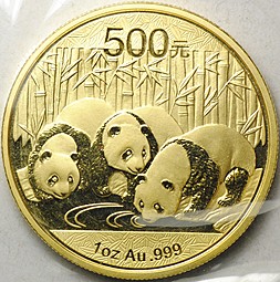 Монета 500 юаней 2013 Панда Китай