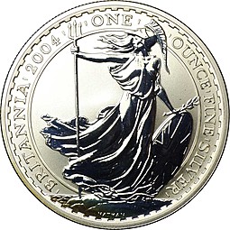 Монета 2 фунта 2004 Стоящая Британия Великобритания