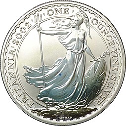 Монета 2 фунта 2002 Стоящая Британия Великобритания
