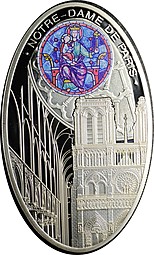 Монета 1 доллар 2010 Собор Парижской Богоматери Париж Ниуэ